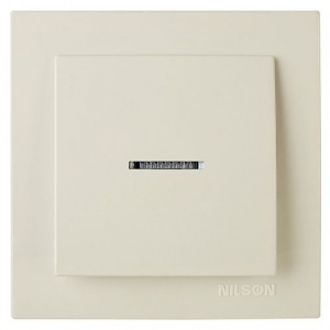 24121002 Nilson Touran выключатель с LED подсветкой одноклавишный кремовый