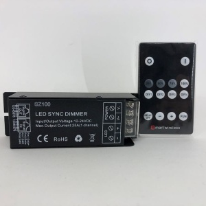 LED controller HX SZ100 SYNDIM 14K PWM 3 9KHZ no flicker DC 12 24V 25A 1Ch
