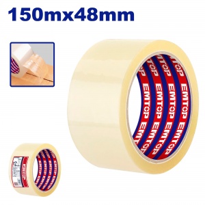 Упаковочная клейкая лента прозрачная 48 150 м EMTOP