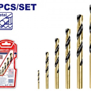 Набор спиральных сверл по металлу HSS 6 шт EMTOP